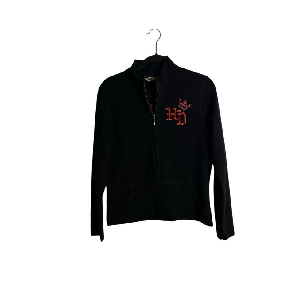 HARLEY DAVIDSON HD WOOL SWEATER FULL ZIP CYCLE QUEEN JACKET Medium